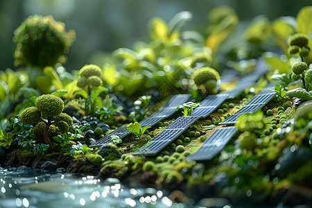 太阳能农业的力量背景图片