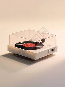 玻璃红碟唱片机唱片碟高清图片