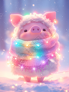 精致可爱的小猪背景图片
