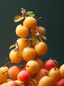 果树采摘微型水果摄影设计图片