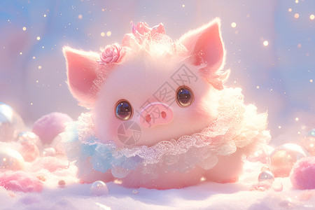 粉色小猪背景图片