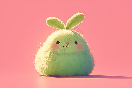 粉色世界的棉花糖兔背景图片