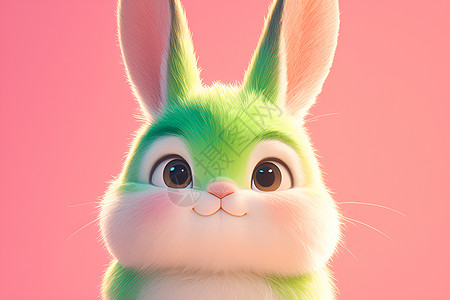 活灵活现的棉花糖兔子背景图片