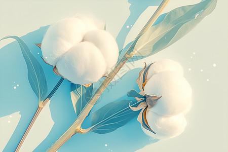 婀娜的棉花背景图片