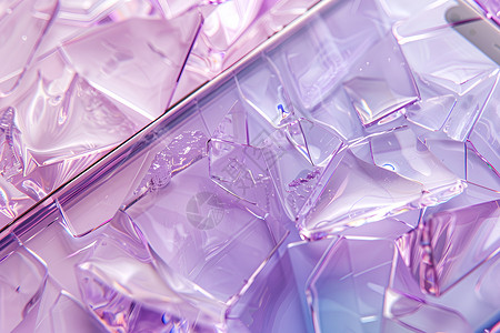 光紫色的冰晶纹理高清图片