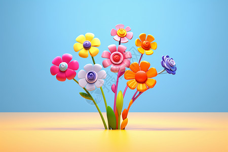桌面上美丽的花朵背景图片