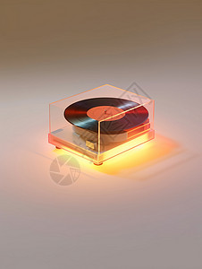 立体的唱片机背景图片