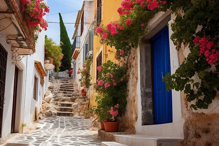 花门小径希腊度假高清图片