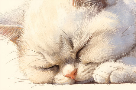 沉睡中的英短猫背景图片