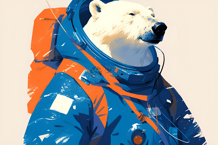 航天北极熊图片