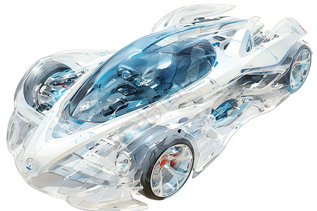 金属跑车模型背景图片