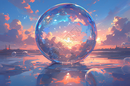 巨大的水晶球背景图片
