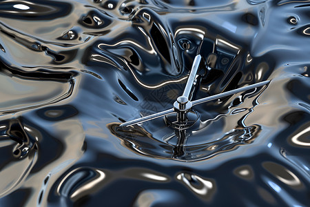流动的液态时钟背景图片