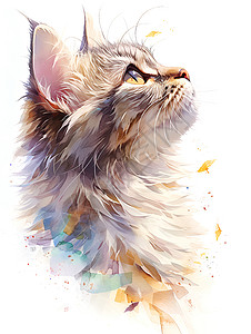 猫咪的插画头像背景图片