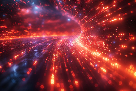 红色粒子效果粒子闪烁光线背景设计图片