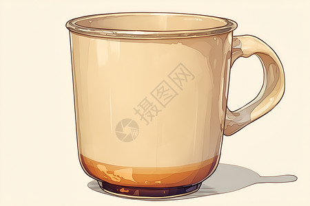 陶瓷茶罐温暖的咖啡插画