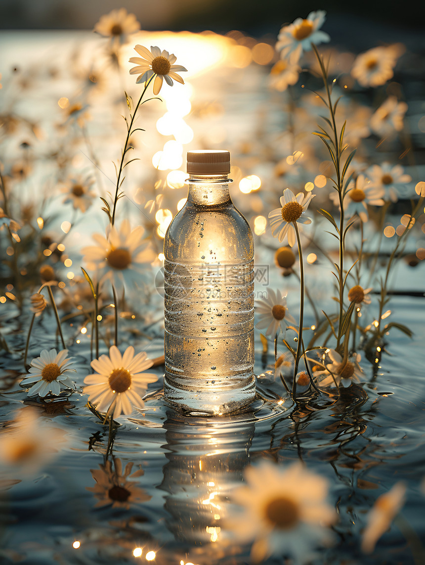 池塘花朵图片