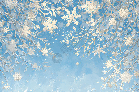 冬日枝头背景图片