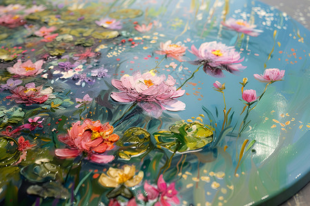 花朵油画背景图片