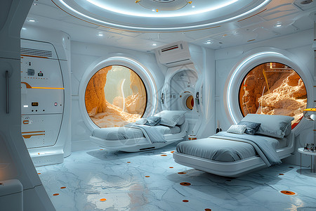 未来卧室背景图片