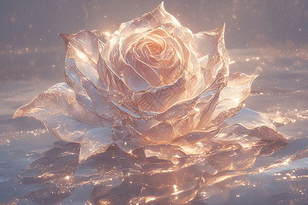 燃烧的冰玫瑰背景图片