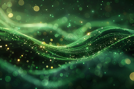 绿森绿布条上的粒子设计图片