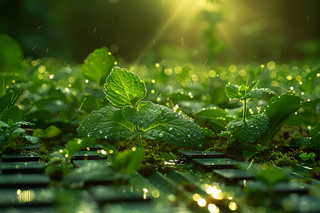 绿色植物可持续技术高清图片