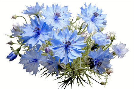 蓝色的花束背景图片