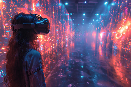 VR眼镜探索幻境背景图片