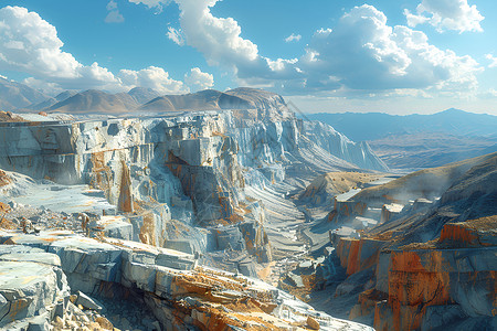 矿区的山峦背景图片