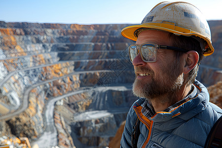 采矿的工人背景图片