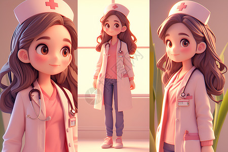 卡通的护士背景图片