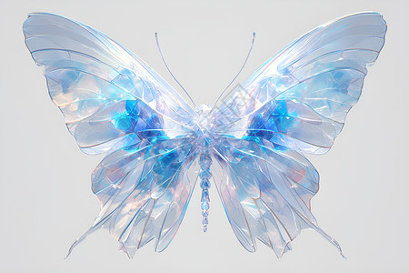 透明蝴蝶背景图片