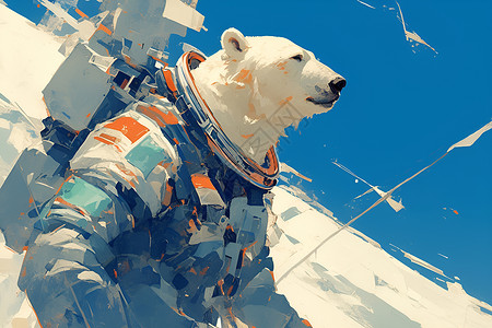 宇航熊太空之旅背景图片