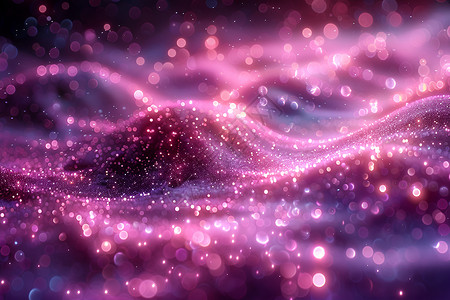 微粒紫水晶复杂光轨插画