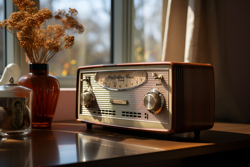 复古古董无线收音机图片