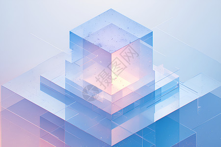 立方体壁纸光影交错的立方体设计图片