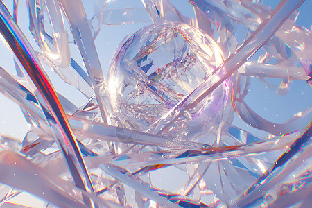 抽象复杂的玻璃构图背景图片