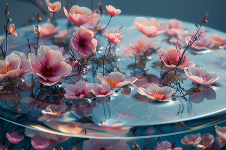 粉色的漂亮花朵背景图片