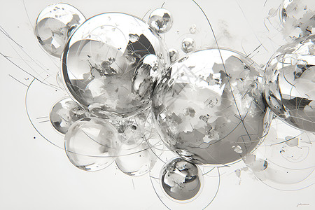 设计的几何球体背景图片