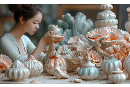 陶瓷贝壳贝壳收藏高清图片