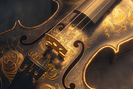 传统复古的小提琴背景图片