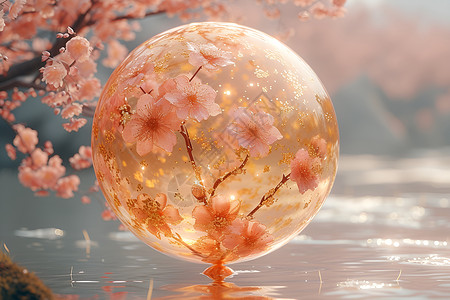 梦幻水黄橙球背景图片
