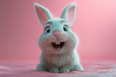 绒花兔兔背景图片