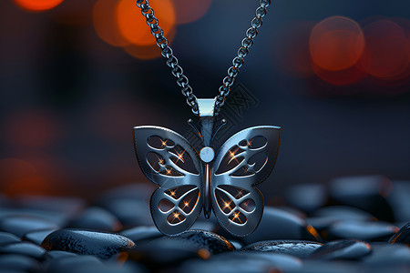 金属蝴蝶背景图片