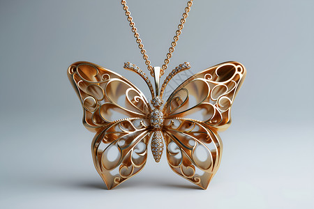 蝴蝶金属素材金色蝴蝶背景