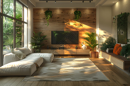 温馨舒适的客厅装饰背景图片