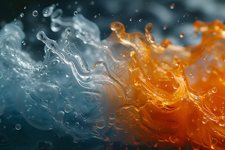 长火气泡素材水火交融设计图片