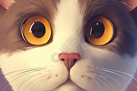 猫咪胡须艺术之猫插画