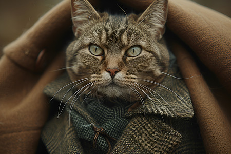 时尚前卫的小猫背景图片